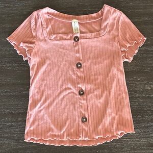 Heart and Arrow Girls Pink Short Sleeve Shirt 10/12